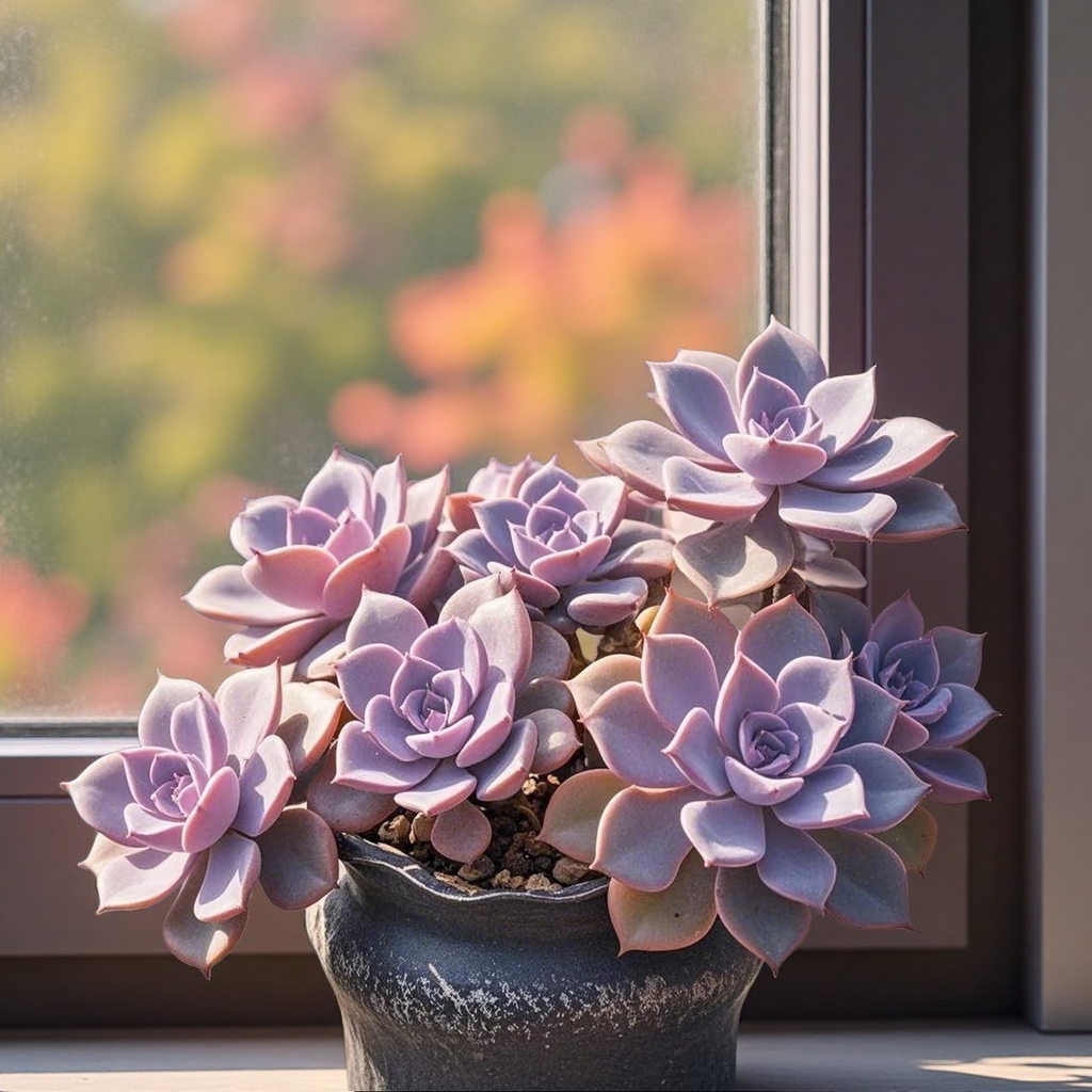 Pink Rose Succulent Plant – Live Echeveria Rosette Succulent in 2''–4'' Pot, Elegant Blush Succulent for Indoor Decor & Gift