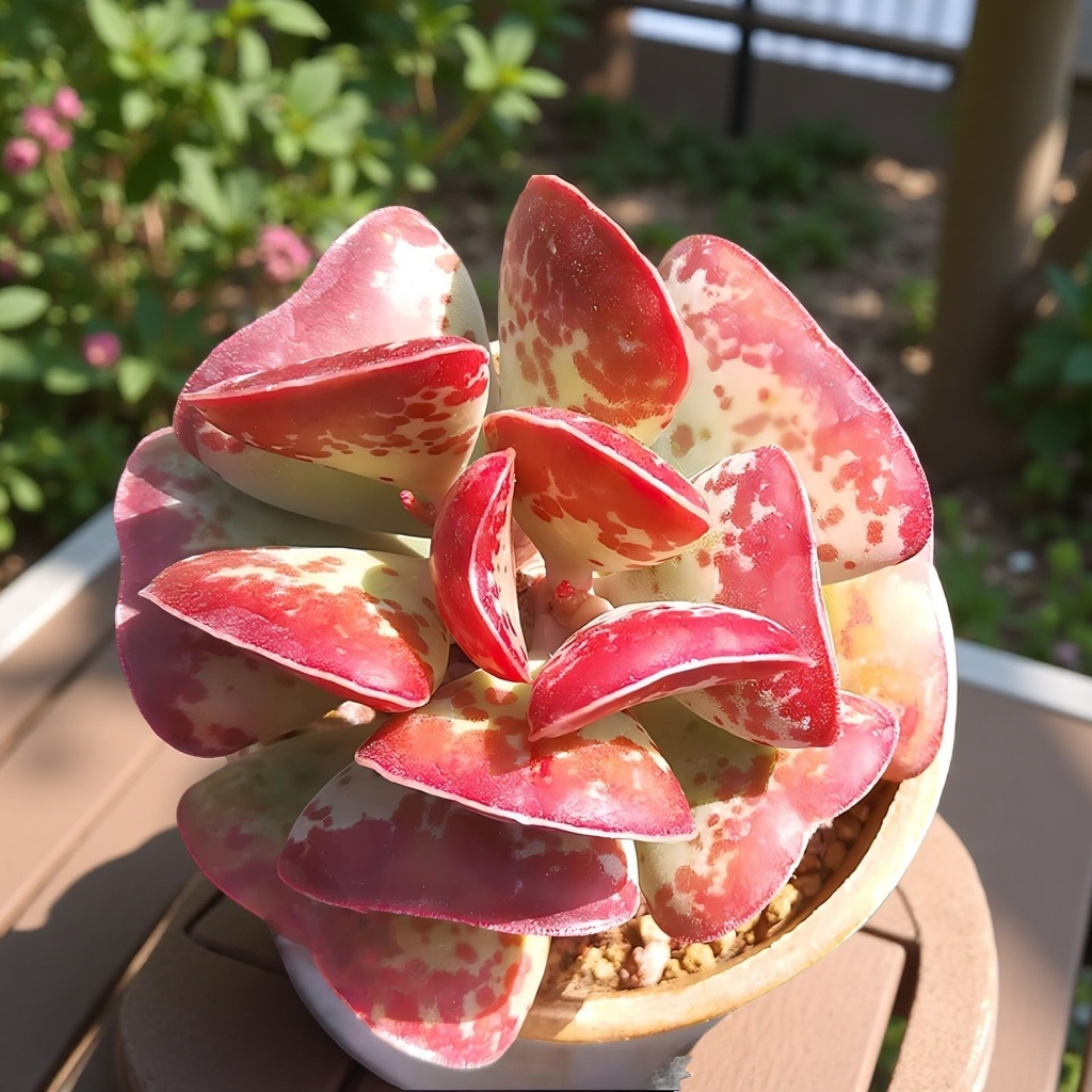 Calico Hearts Succulent – Adromischus Maculatus Live Plant in 2''–4'' Pot, Red Spotted Heart Leaf Rare Succulent