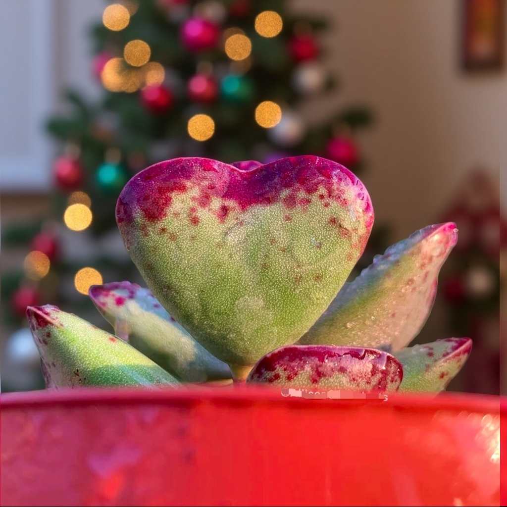 Calico Hearts Succulent – Adromischus Maculatus Live Plant in 2''–4'' Pot, Red Spotted Heart Leaf Rare Succulent