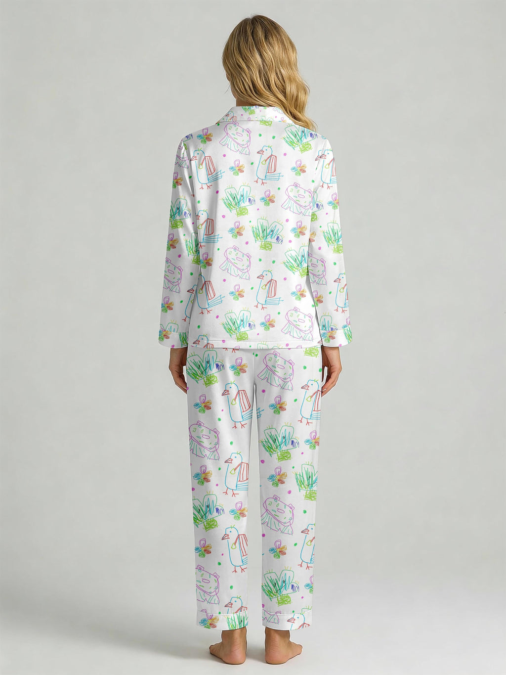 Custom Pajamas from Kids Drawing | Turn Child Artwork into Pajama Print, Personalized Family Gift，Personalized Pajamas for Mom
