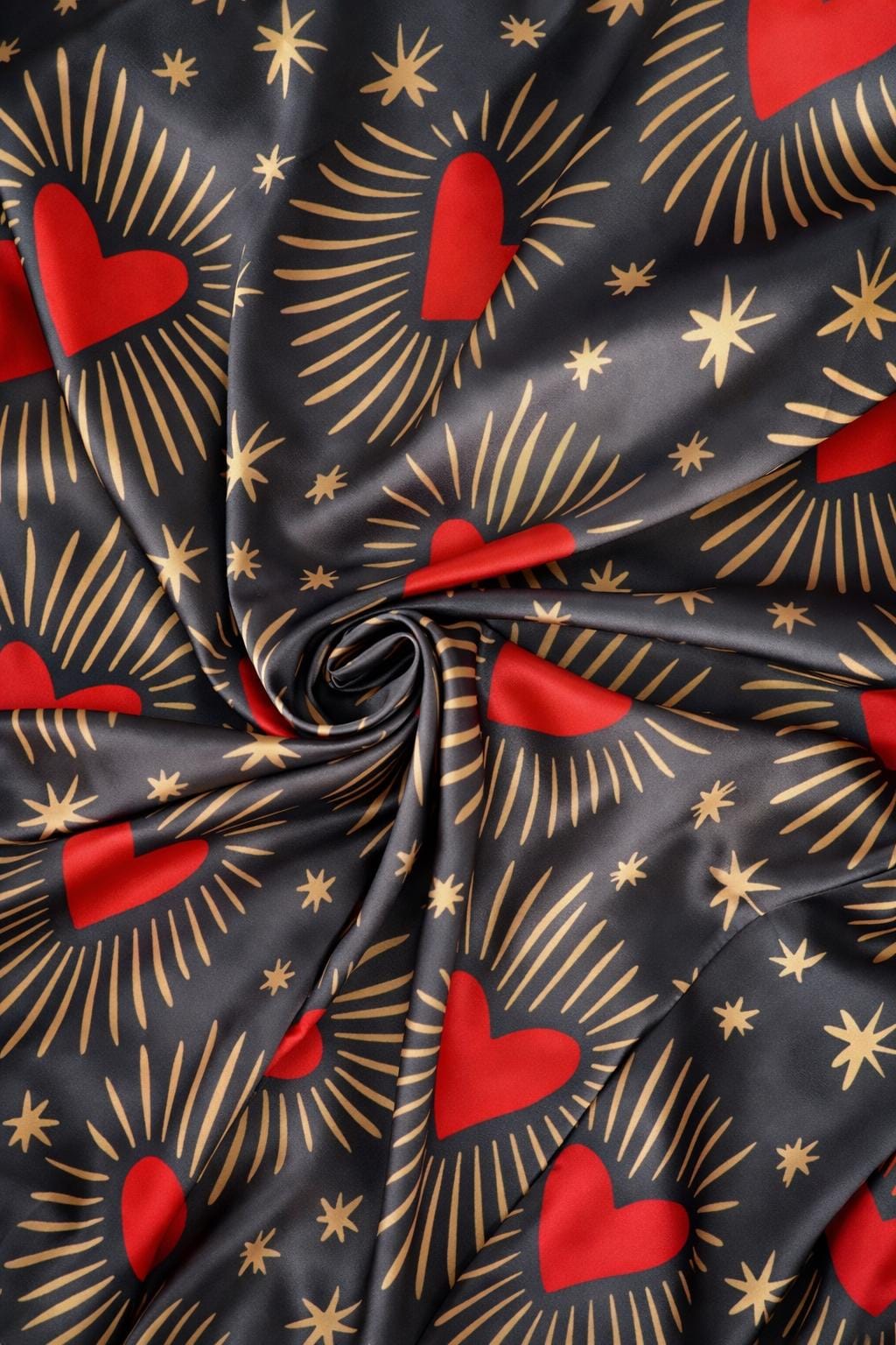 Women’s Long Sleeve Pajama Set – Heart and Star Print Sleepwear, Cozy Loungewear for Home