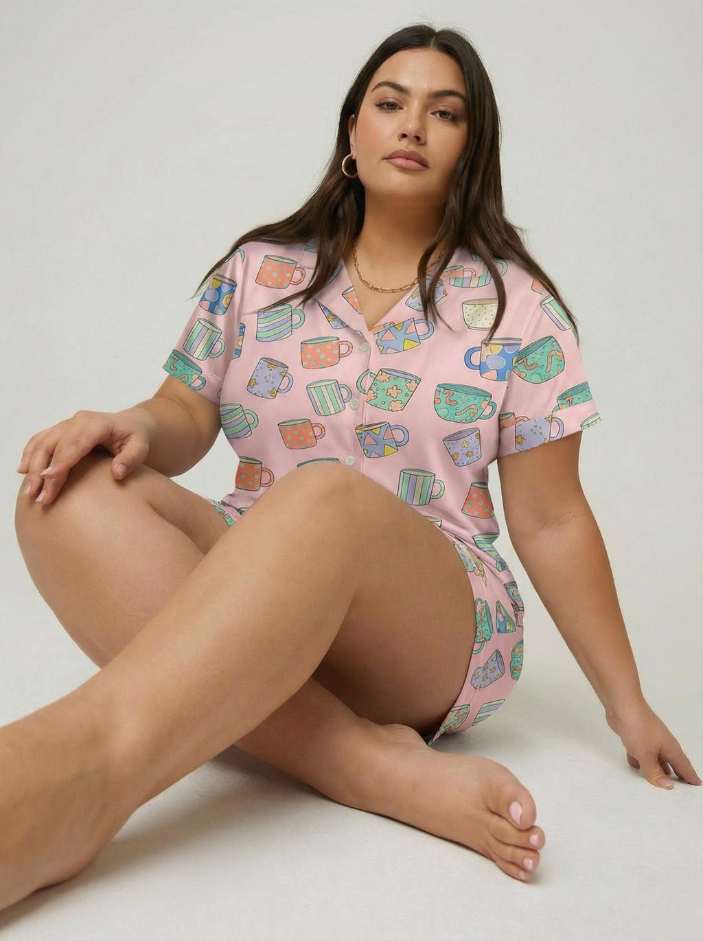 Women's Short  Pajama Set | Playful Print Loungewear|Gift for Her|Pajama Pants
