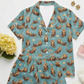 Women’s  Pajama Set – Otter Print Sleepwear,Gift for Her,Gift for Mom Cozy Lightweight ,matching pajamas,Otter gift