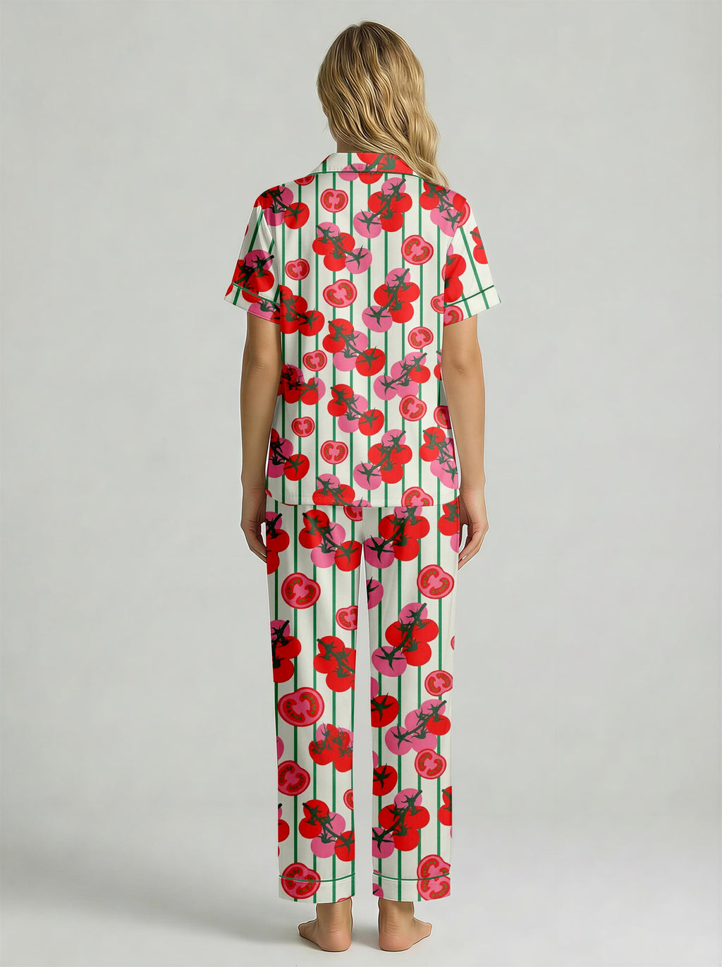 Mother’s Day Gift Pajama Set, Matching Mom Daughter PJs, Tomato Print Sleepwear, Cute Summer Lounge Set, Gift from Daughter