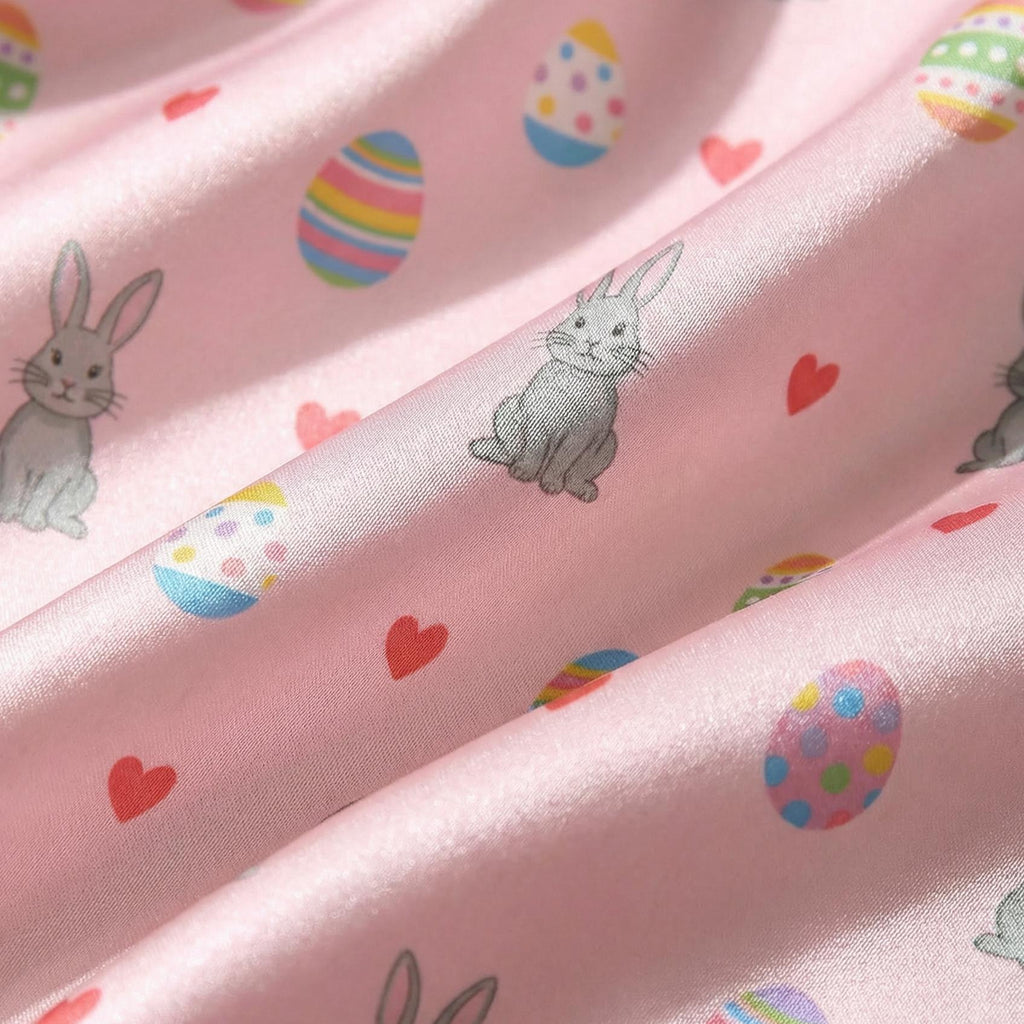 Women's Easter Bunny Pajama Set – Pink Rabbit Print Sleepwear
