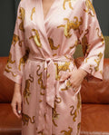 Gift for Mom from Daughter Pajamas, Matching Mother Daughter Set, Leopard Kimono Robe, Soft Satin Lounge Wear, Gift from Daughter