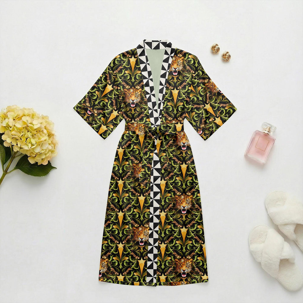 Gift for Mom, Star Leopard Kimono Robe，Mother’s Day Gift ,Matching Mother Daughter Robe Set, Soft Lounge Wear, Gift from Daughter