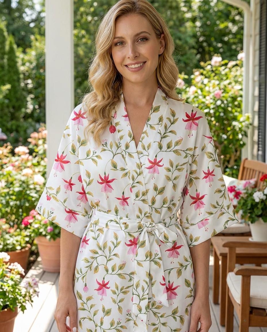 Floral Satin Pajama Set for Women, Silky Summer Sleepwear, Bridesmaid Pajamas, Lightweight Button Up Short Set, Mother’s Day Gift for Her