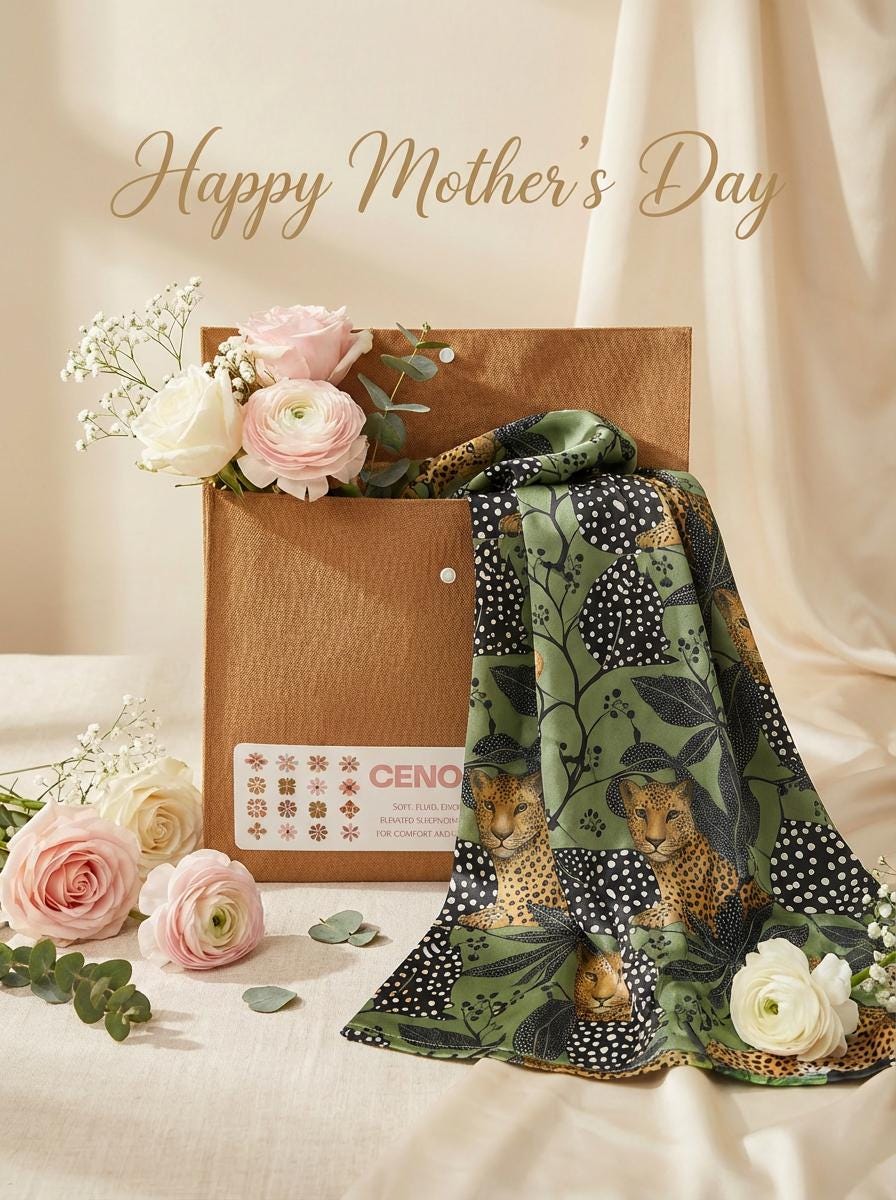 Mother’s Day Gift for Mom, Leopard Kimono Robe，Matching Mother Daughter Robe Set, Soft Lounge Wear, Gift from Daughter