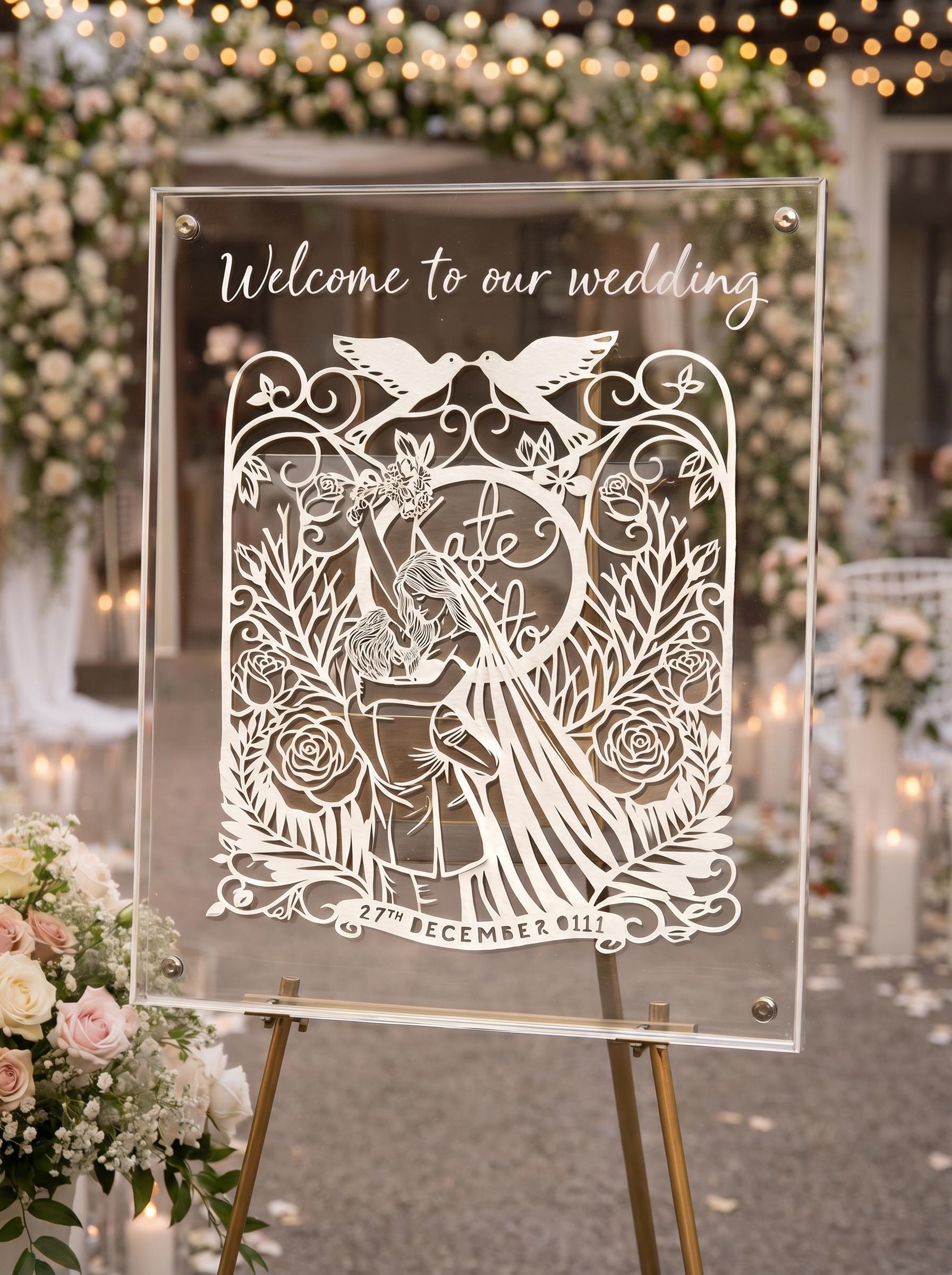 Custom Wedding Paper Cut Portrait from Photo, 1st Anniversary Gift, Personalized Couple Portrait, Bridal Gift, Wall Art Decor