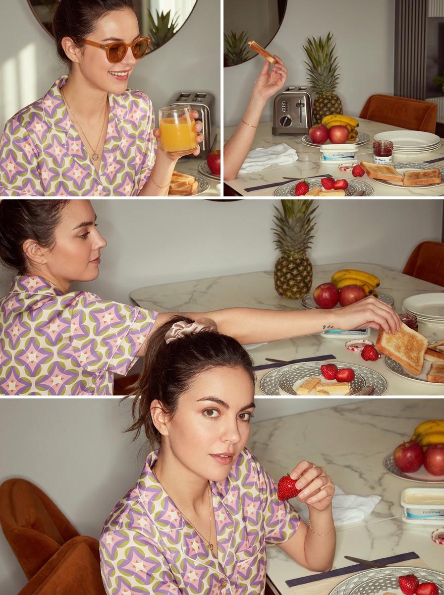 Vintage Boho Print Pajama Set for Women, Luxury Sleepwear, Aesthetic Sleepwear Set, Bridesmaid Gift, Mothers Day Gift for Her, Chic Summer
