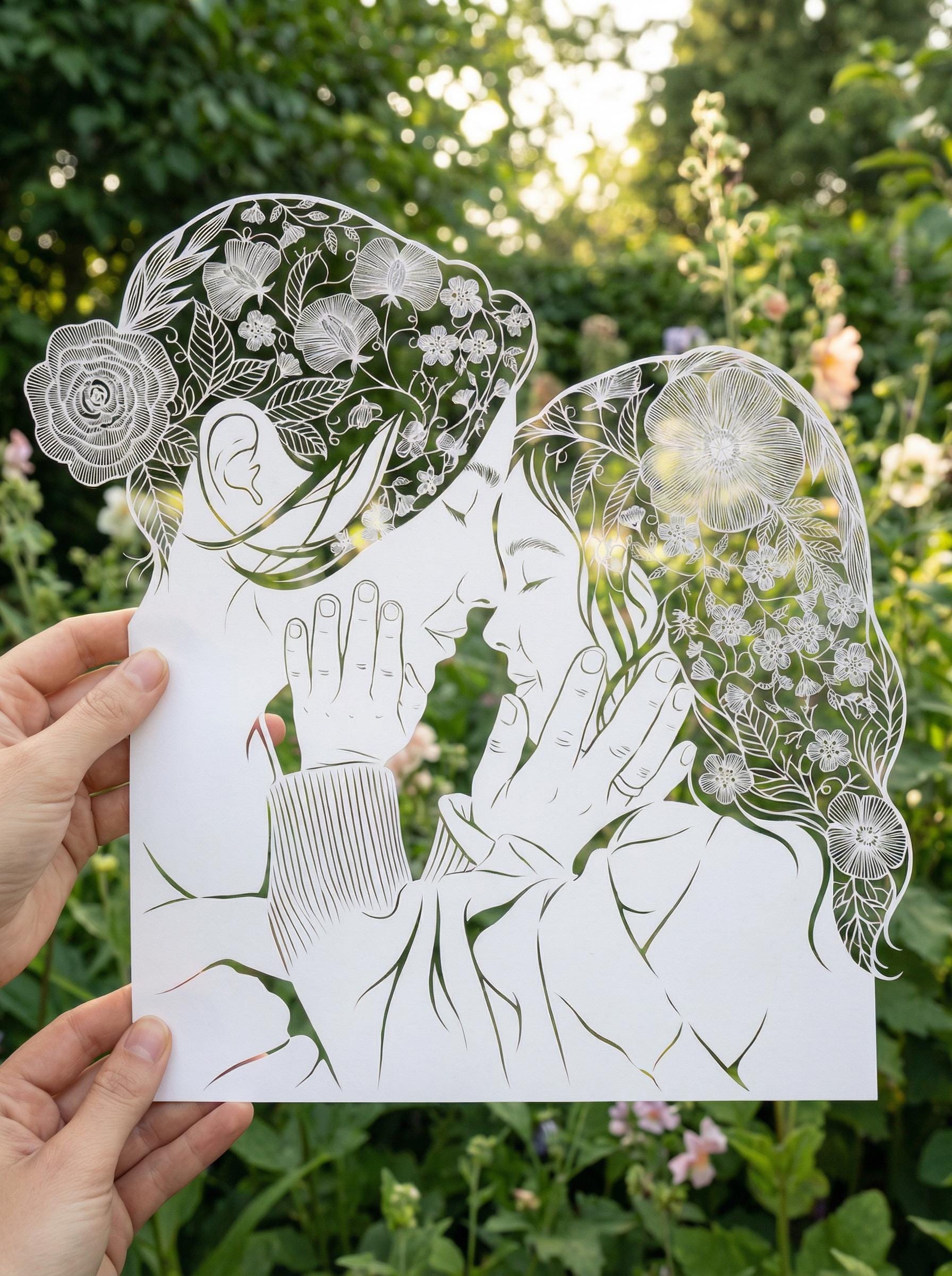 Custom Paper Cut Wall Art from Photo, Family Memory Decor, Mother’s Day Gift, Personalized Portrait Artwork