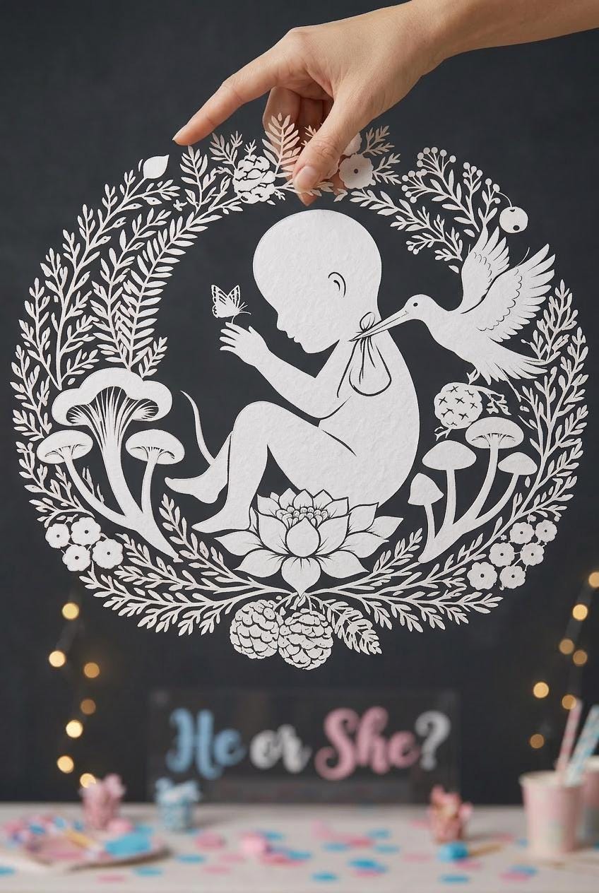 Custom Baby Portrait from Photo, Paper Cut Baby Shower Gift, Personalized Newborn Gift, First Time Mom Gift, Nursery Wall Art