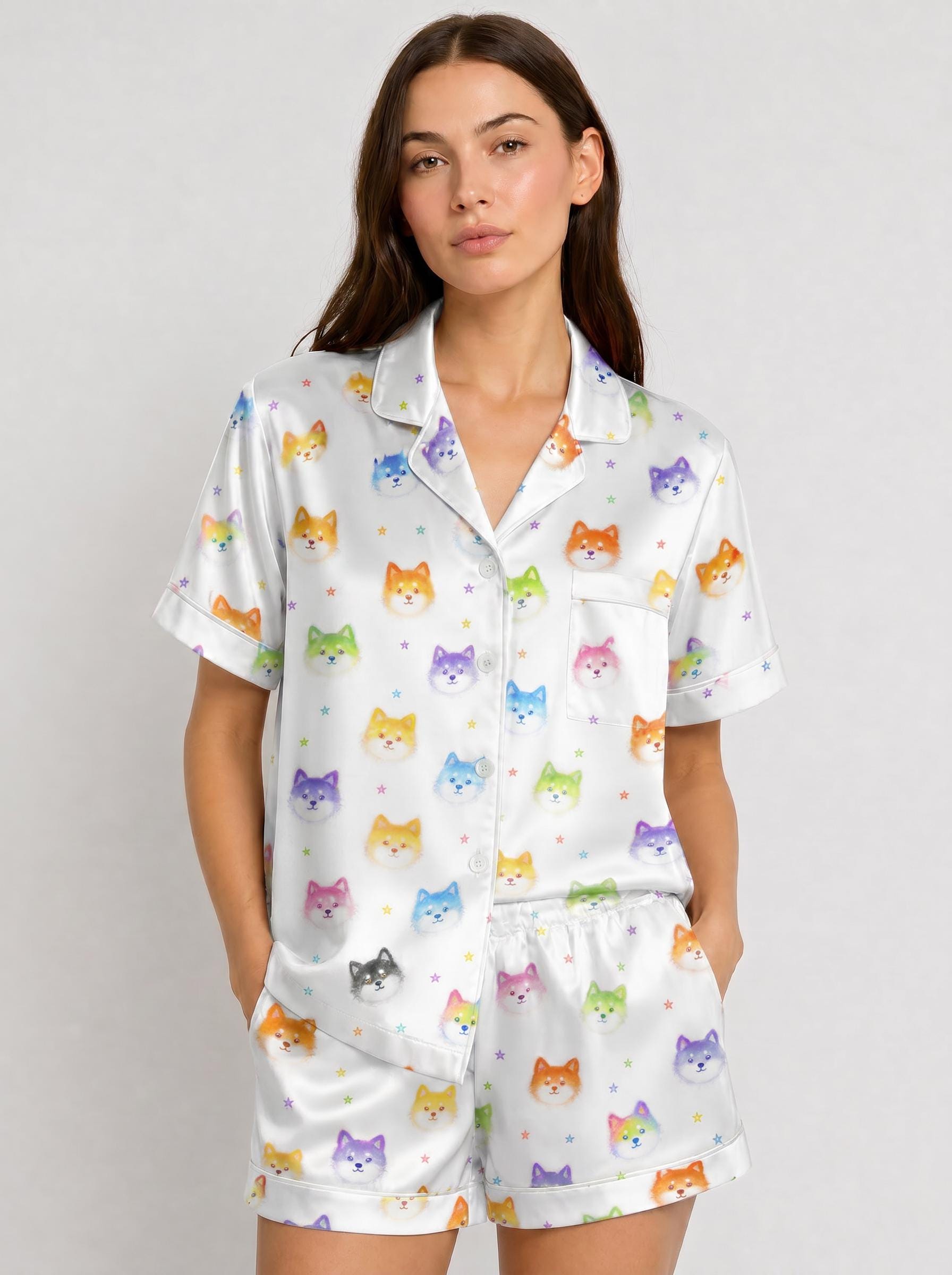 Dog Pajama Set Women, Mommy and Me Pajamas, Matching Family Pajamas, Puppy Print Sleepwear, Dog Lover Gift, Cute Lounge Set, Mothers Day