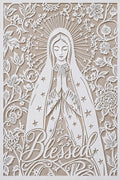 Blessed Virgin Mary Wall Art, Personalized  Papercut Faith Decor, Custom Religious Gift, Christian Home Blessing, Spiritual Wall Decor