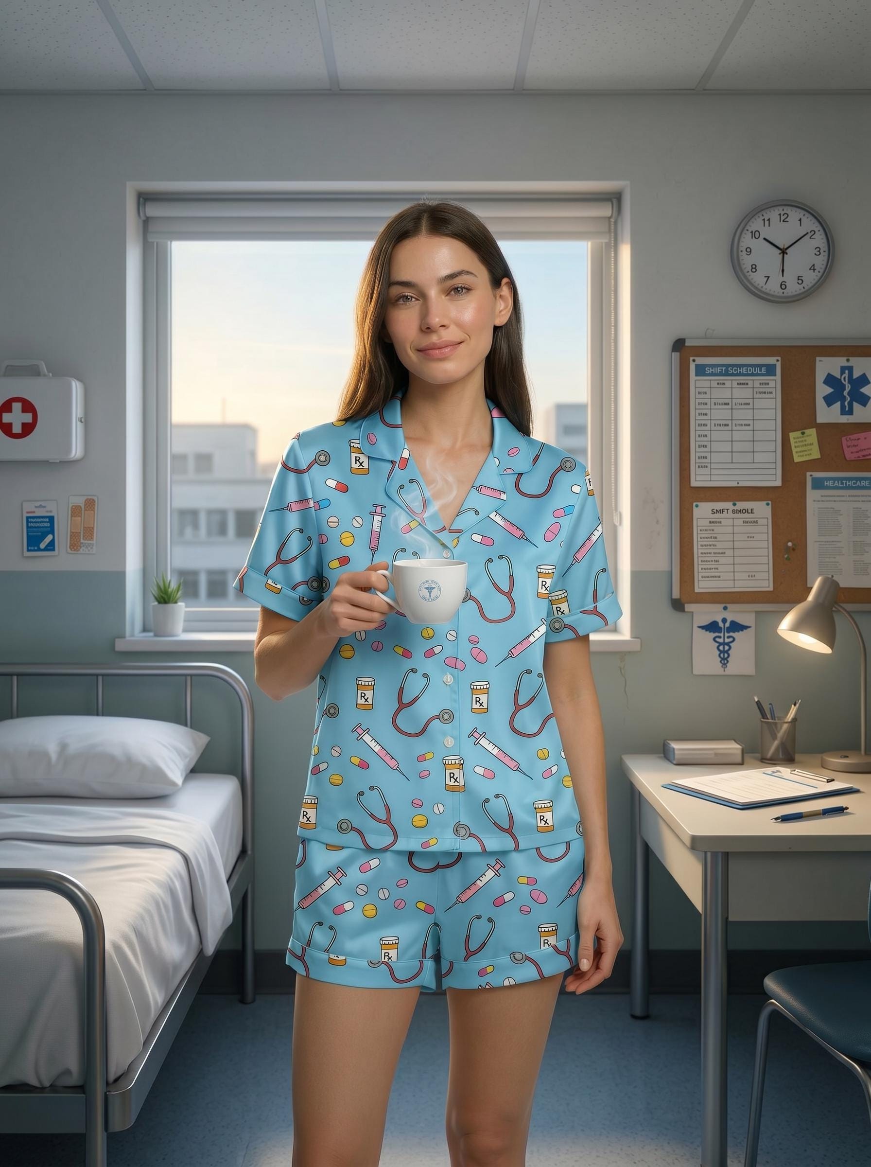 Custom Nurse Pajamas, RN Graduation Pajama Set for Women, Future Doctor Sleepwear, Nursing Student Gift, Healthcare Worker Lounge Set